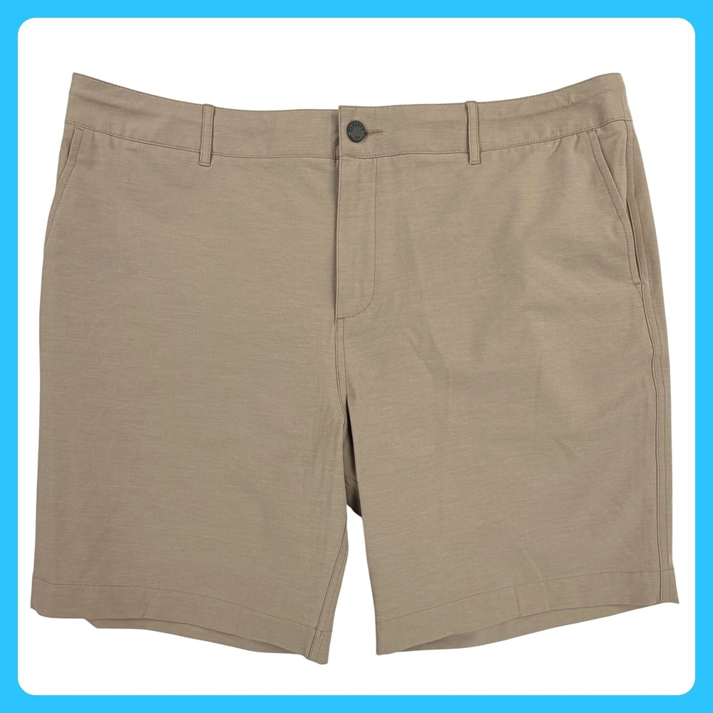 Faherty All Day Shorts Men 40 Khaki Tan Performance Stretch Quick Dry Chino